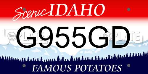 G955GD Idaho License Plate