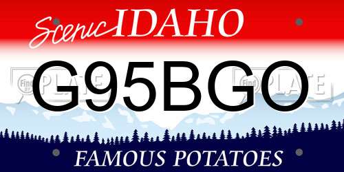 G95BGO Idaho License Plate