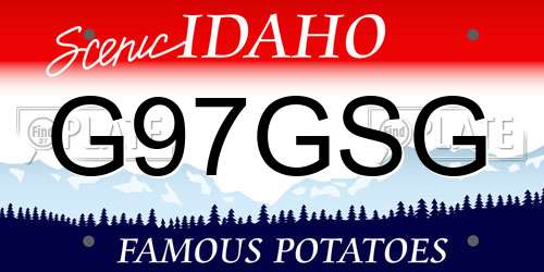 G97GSG Idaho License Plate