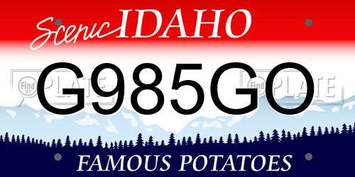 G985GO Idaho License Plate