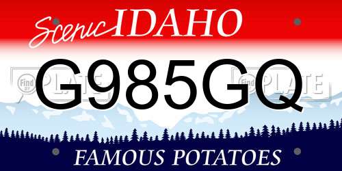 G985GQ Idaho License Plate