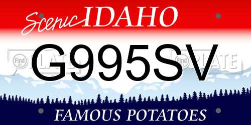 G995SV Idaho License Plate