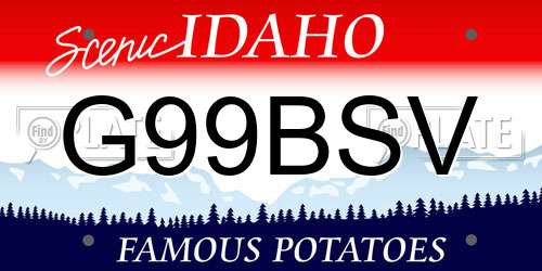 G99BSV Idaho License Plate