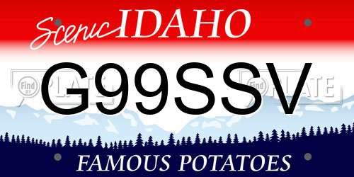 G99SSV Idaho License Plate