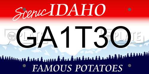 GA1T3O Idaho License Plate