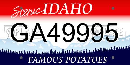 GA49995 Idaho License Plate
