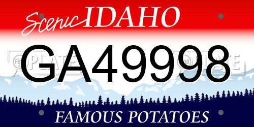 GA49998 Idaho License Plate