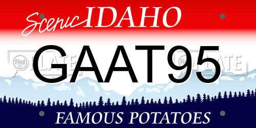 GAAT95 Idaho License Plate