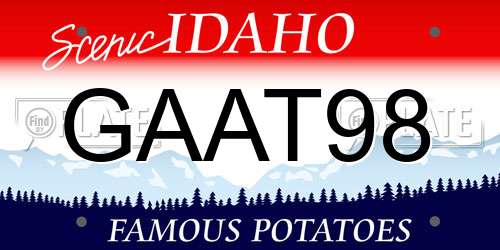 GAAT98 Idaho License Plate