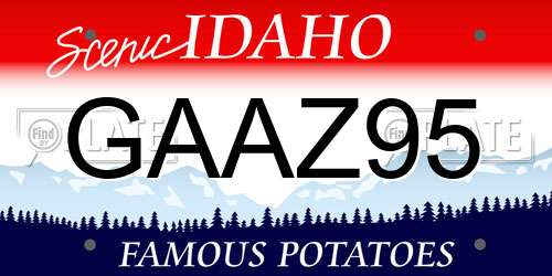 GAAZ95 Idaho License Plate
