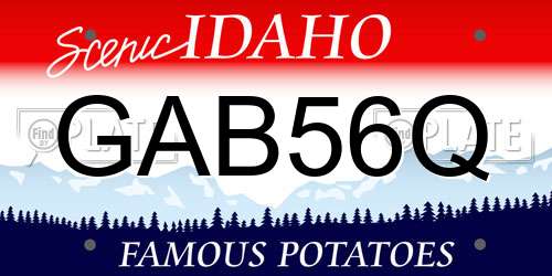 GAB56Q Idaho License Plate