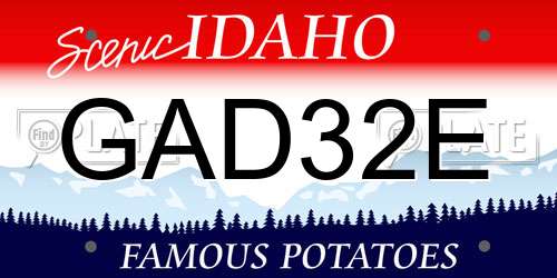 GAD32E Idaho License Plate
