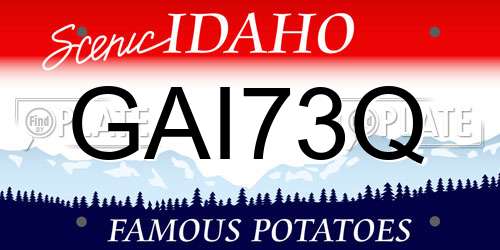 GAI73Q Idaho License Plate