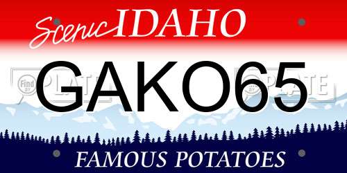 GAKO65 Idaho License Plate