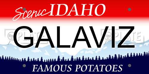 GALAVIZ Idaho License Plate