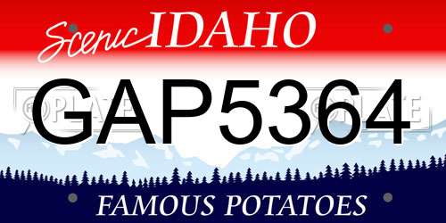 GAP5364 Idaho License Plate