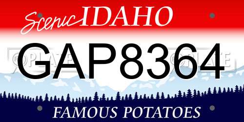 GAP8364 Idaho License Plate