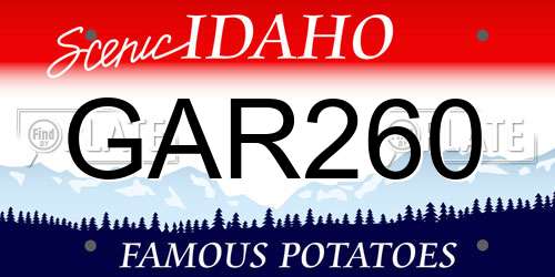 GAR260 Idaho License Plate