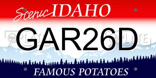 GAR26D Idaho License Plate