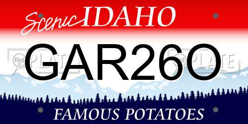 GAR26O Idaho License Plate