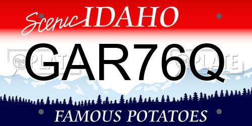 GAR76Q Idaho License Plate