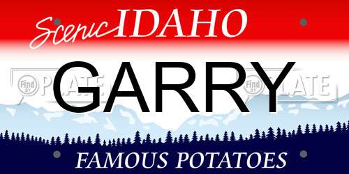 GARRY Idaho License Plate