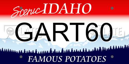 GART60 Idaho License Plate