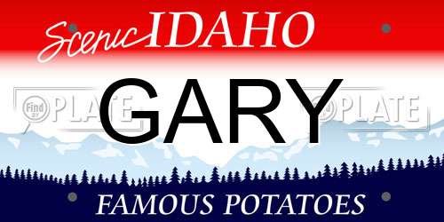 GARY Idaho License Plate