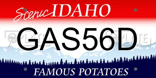 GAS56D Idaho License Plate