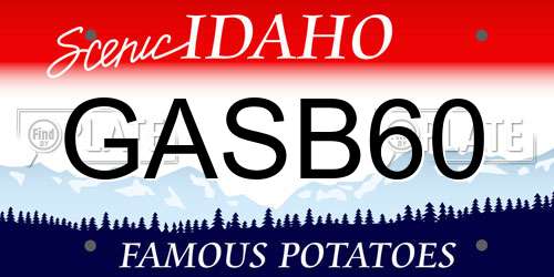 GASB60 Idaho License Plate