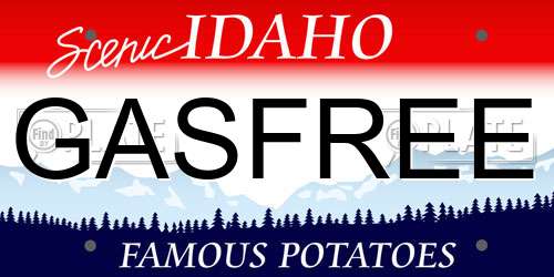 GASFREE Idaho License Plate