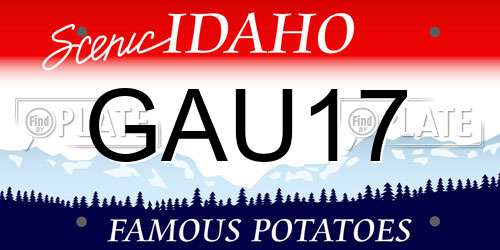 GAU17 Idaho License Plate