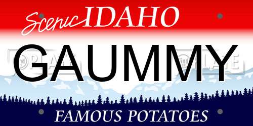 GAUMMY Idaho License Plate