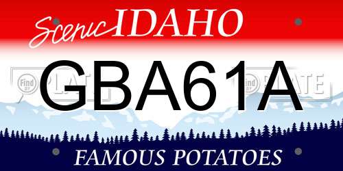 GBA61A Idaho License Plate