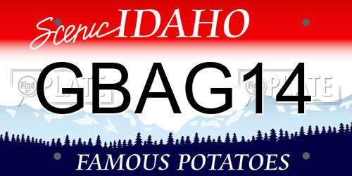 GBAG14 Idaho License Plate