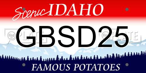 GBSD25 Idaho License Plate