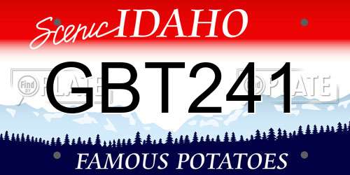 GBT241 Idaho License Plate