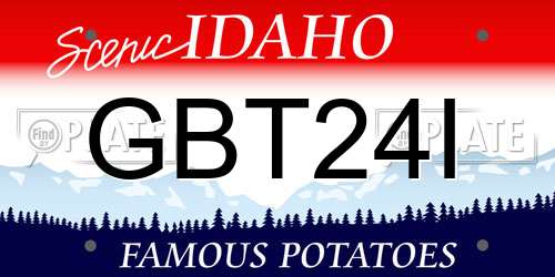 GBT24I Idaho License Plate