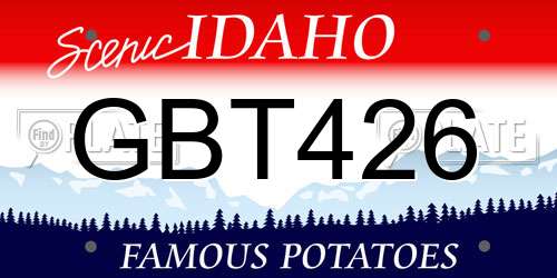 GBT426 Idaho License Plate