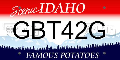 GBT42G Idaho License Plate