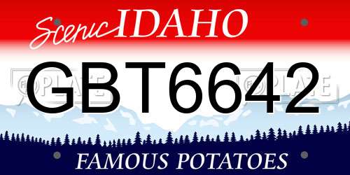 GBT6642 Idaho License Plate