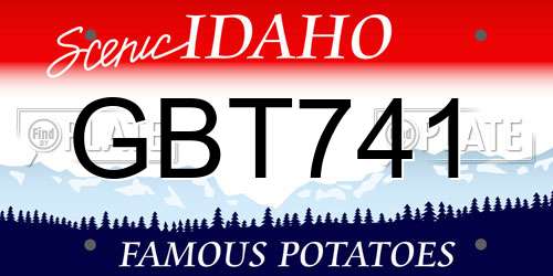 GBT741 Idaho License Plate