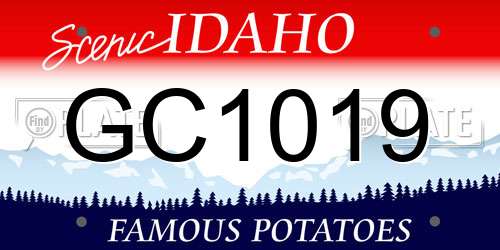 GC1019 Idaho License Plate
