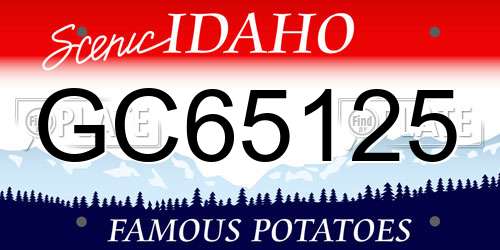 GC65125 Idaho License Plate