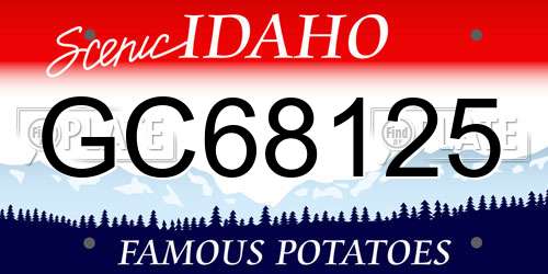 GC68125 Idaho License Plate