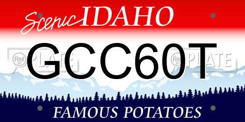 GCC60T Idaho License Plate