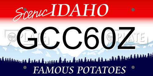 GCC60Z Idaho License Plate
