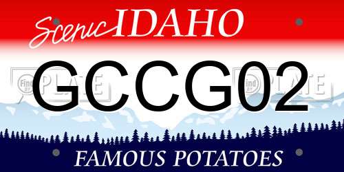 GCCG02 Idaho License Plate