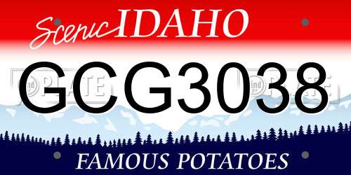 GCG3038 Idaho License Plate