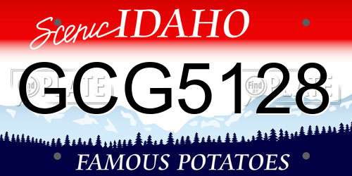 GCG5128 Idaho License Plate